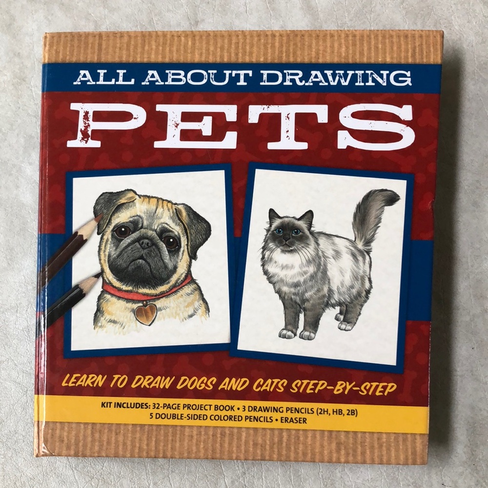 Walter Foster All About Drawing Pets Lean To Draw Dogs And Cats Step-By-Step NEW